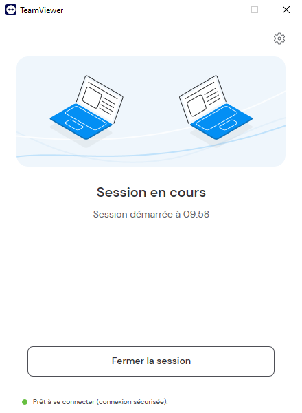 TeamViewerQS session en cours